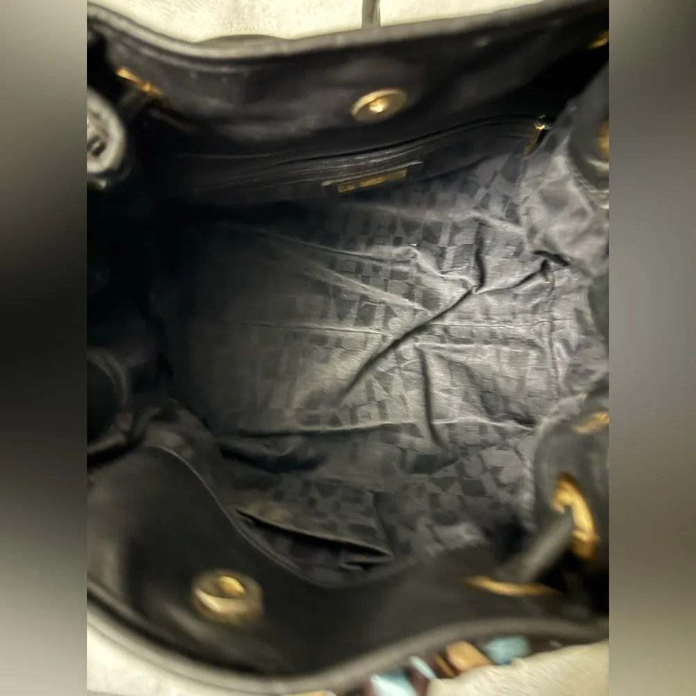 Furla Black Leather Quilted Shoulder Bag. EUC! - Picture 8 of 9